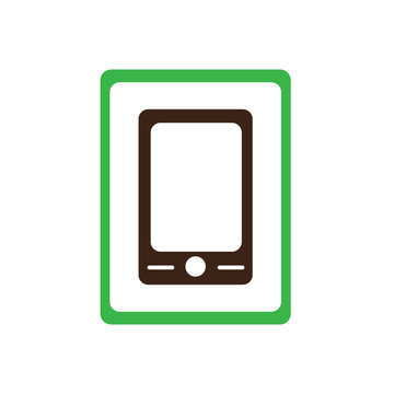 Flat icon of smartphone