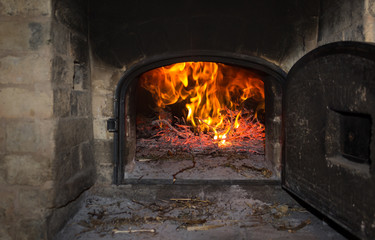 Traditional pizza oven in Italian house