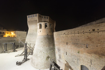 Mondavio (Marches, Italy) by night