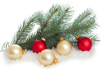 Obraz na płótnie Canvas Christmas tree with baubles