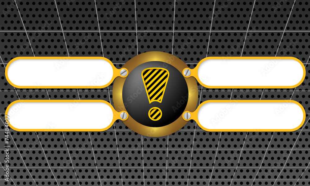 Poster four frame for any text and exclamation mark