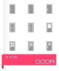 Vector door icon set