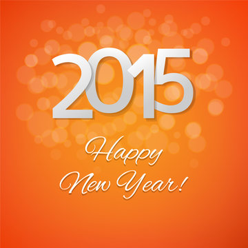 Orange New Year Card
