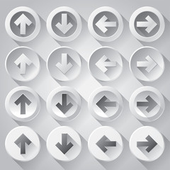 Vector arrow set, required component for your business, design