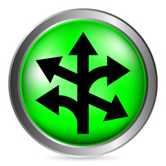 Straight, left and right arrow button