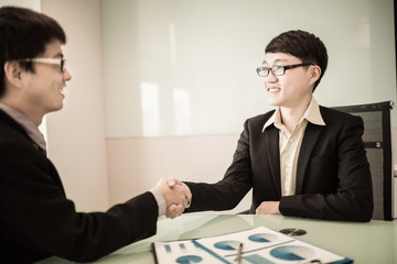 businessmen shaking hands