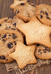 Christmas star and american cookies