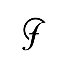 Fototapeta premium Sign the letter F
