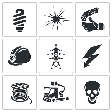 Electricity Icons set
