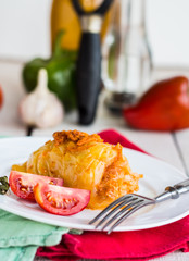 stuffed peppers with minced meat and rice