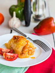 stuffed peppers with minced meat and rice