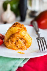stuffed peppers with minced meat and rice