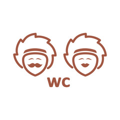 Toilet vector sign