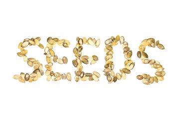 A title made from pumpkin seeds
