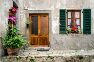 Fototapeta na wymiar Italy, house door and window