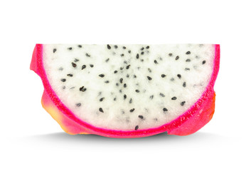 pitaya slice isolated on white