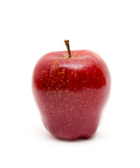 Red apple on white background