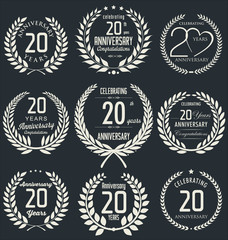 Anniversary laurel wreath design