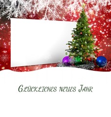 Obraz na płótnie Canvas Composite image of christmas greeting in german
