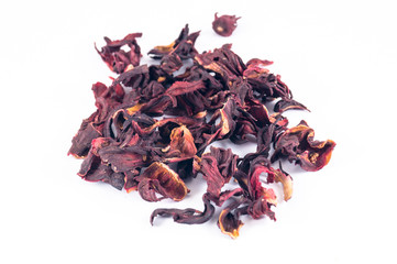 Obraz premium Hibiscus sabdariffa in white background