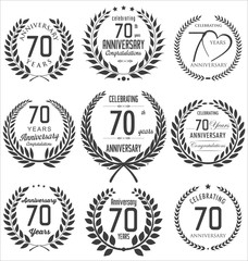 Fototapeta premium Anniversary laurel wreath design