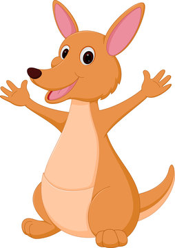 Happy Kangaroo cartoon