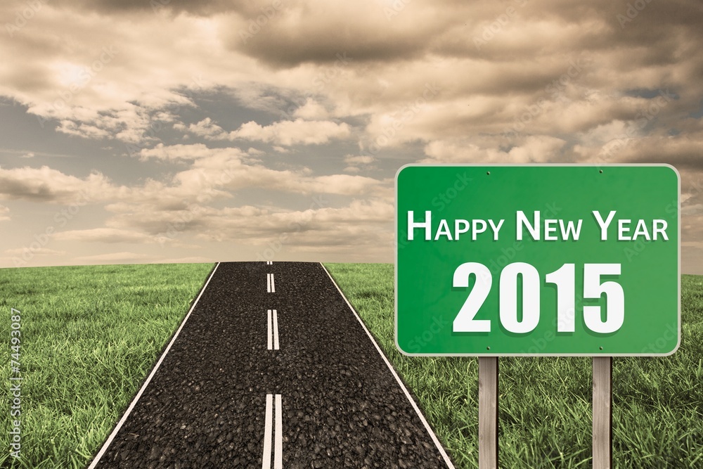 Poster composite image of 2015 in bold grey