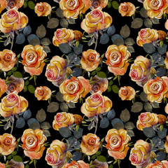 Roses seamless pattern