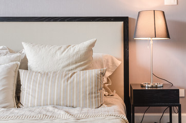 luxury bedroom with luxury lamp