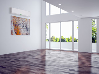 Interno con aria condizionata