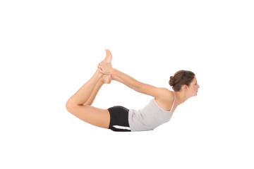 Obraz na płótnie Canvas woman training yoga