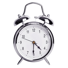 Half of the fifth on an alarm clock