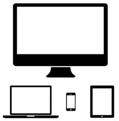 Modern digital tech device collection