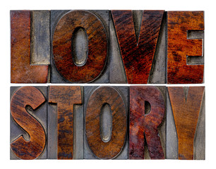 love story word abstract