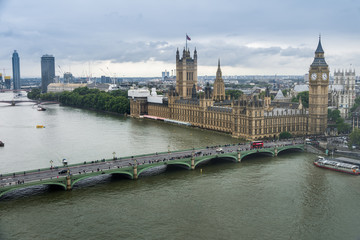 Naklejka premium Palace of Westminster - aerial view