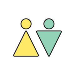 Vector heterosexual couple icon. Eps10