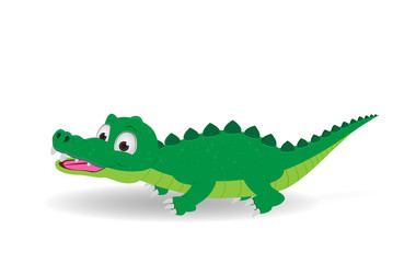 cute crocodile isolated