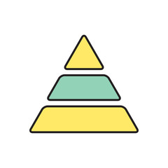 Vector pyramid icon. Eps10
