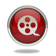 film pointer icon on white background