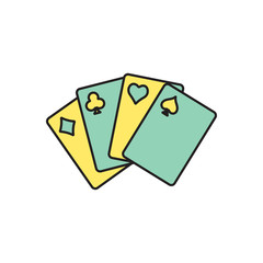 Vector game cards icon. Eps10