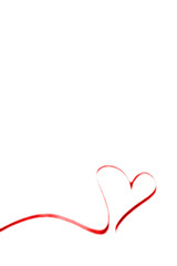 rotes Herzsilhouette -  Banner