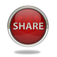 share pointer icon on white background