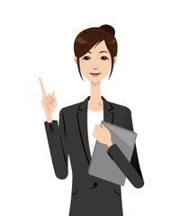 ビジネスウーマン　上半身　全身