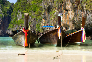  longtail boats, Andaman Sea