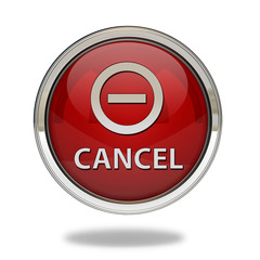 Cancel pointer icon on white background