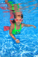 Girl in swimming pool