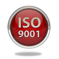 Iso 9001 pointer icon on white background