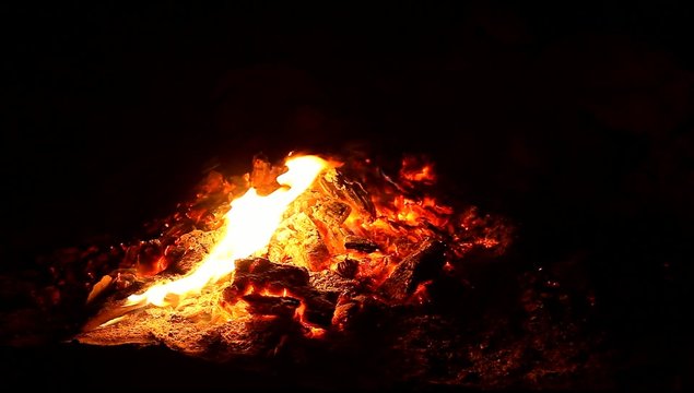 Embers and ashes of mighty big fire