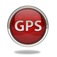 Gps pointer icon on white background