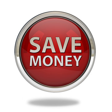 Save money pointer icon on white background